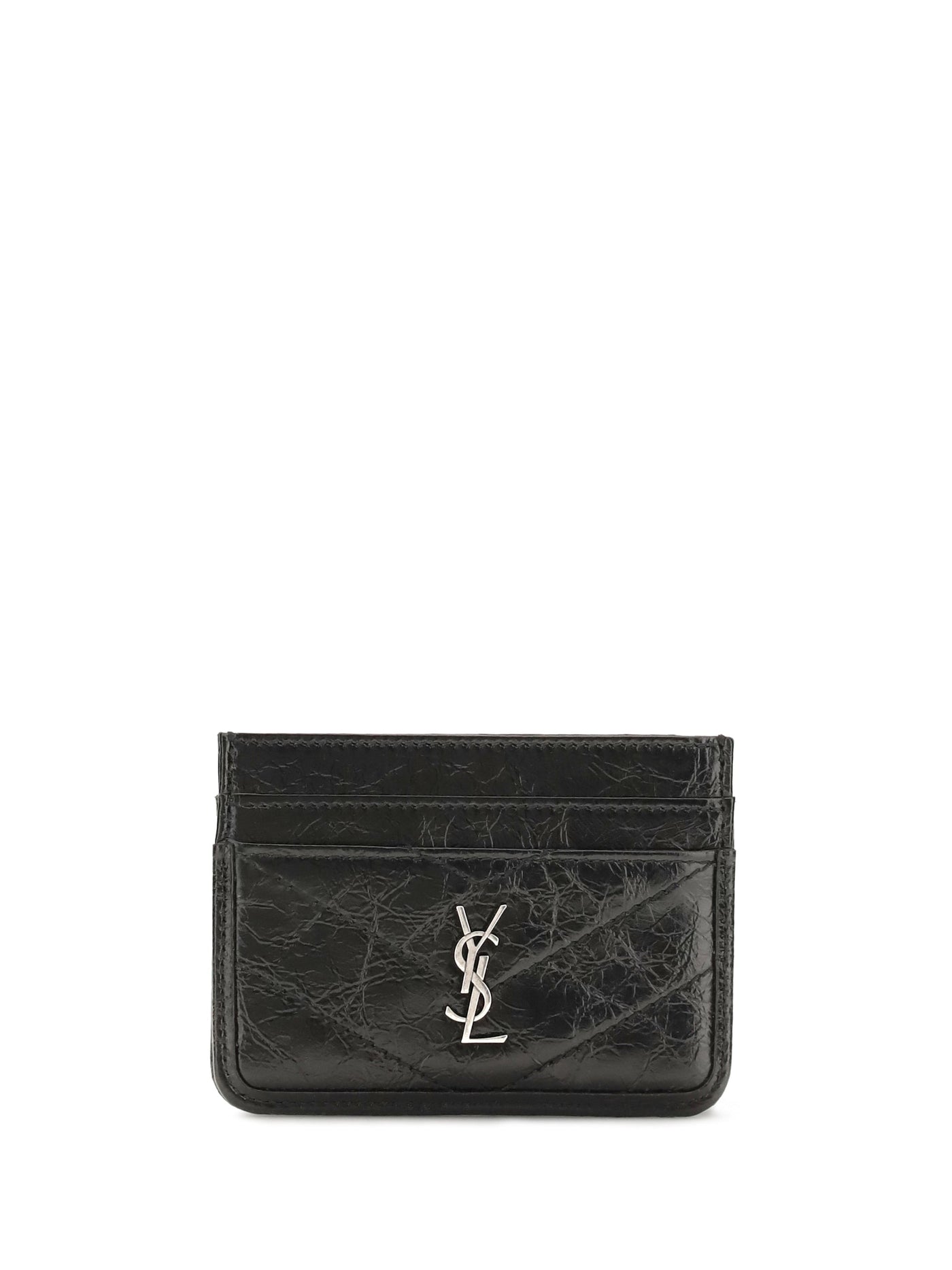 Saint Laurent Niki Card Case — Black Calf Leather Bos Taurus Cases