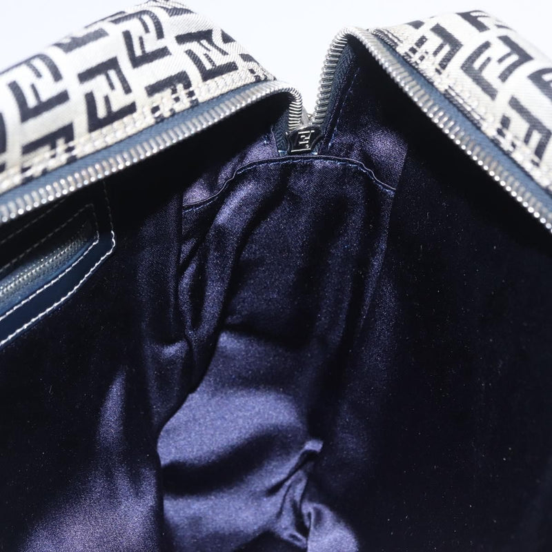 Fendi Shoulder Zucchino Canvas Navy Bag