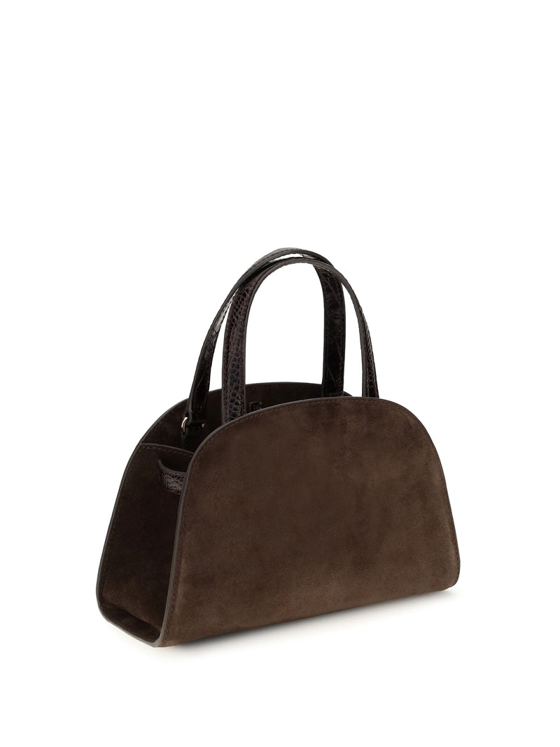 Tory Burch Suede Shoulder Bag — Brown