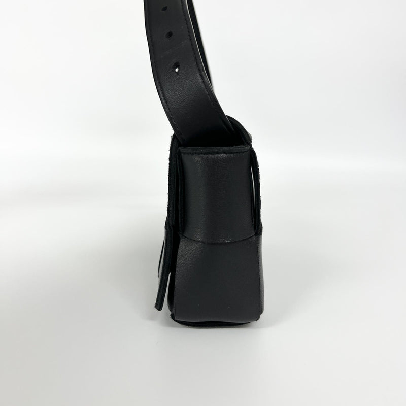Bottega Veneta Cassette Belt Maxi Intrecciato Leather Black Bag