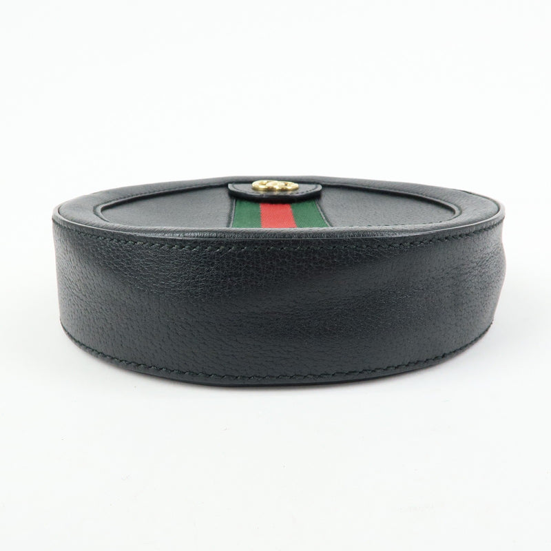 Gucci Ophidia Round Leather Black Bag