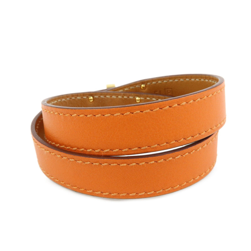 Hermes Kelly Double Tour Leather Orange Bijoux