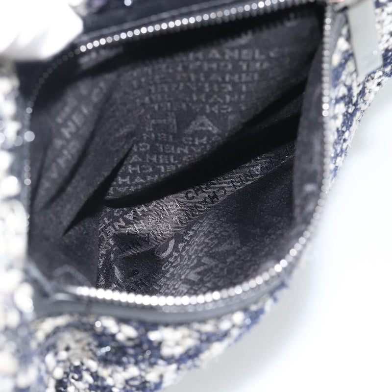 Chanel Camellia Messenger Tweed Black