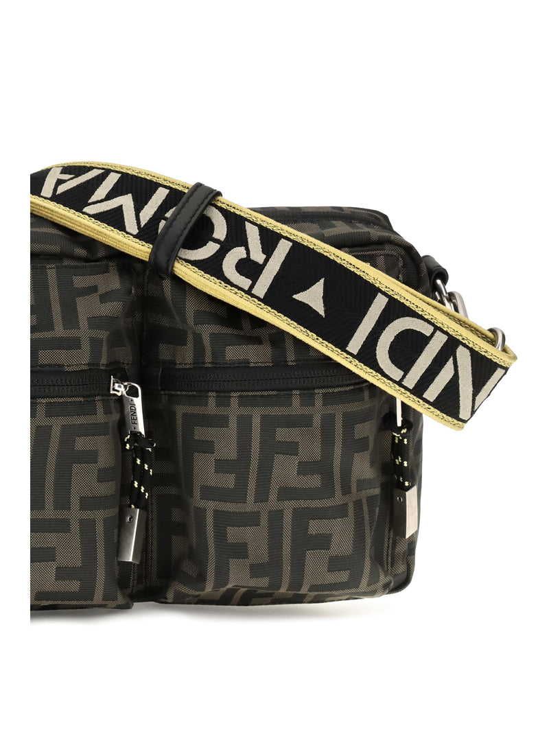 Fendi Ff Shoulder Bag — Brown Polyester