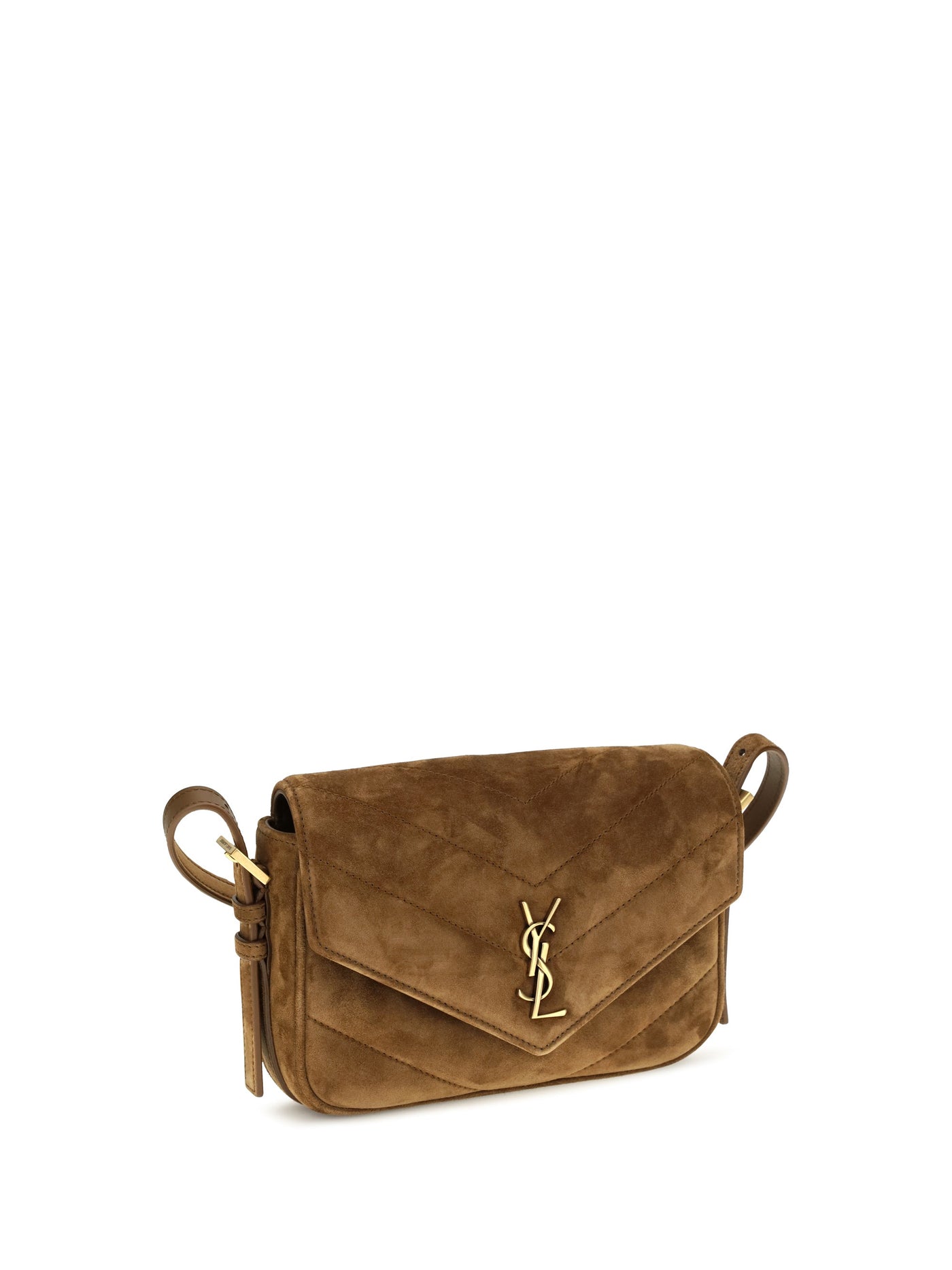 Saint Laurent Shoulder Bag — Orange Suede
