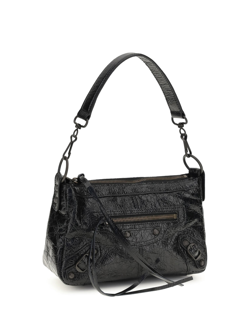 Balenciaga Le City Shoulder Bag — Black Lambskin