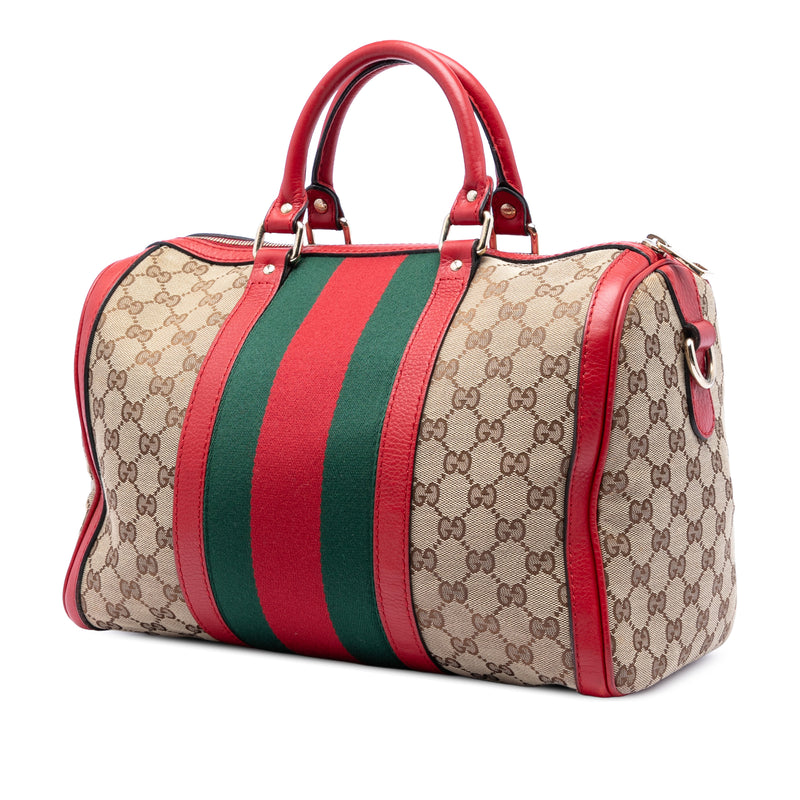 Medium GG Canvas Web Joy Boston Bag - Image 2