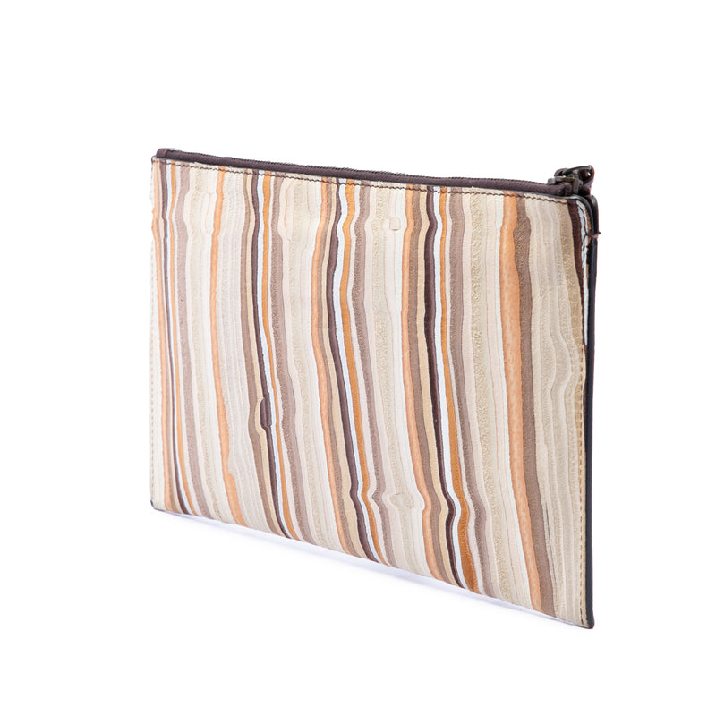 Suede Striped Papier Clutch - Image 2