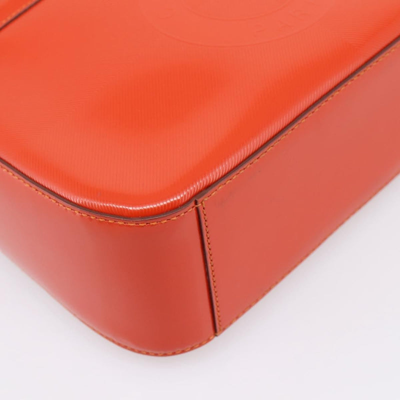 Celine Top Handle Leather Orange Bag
