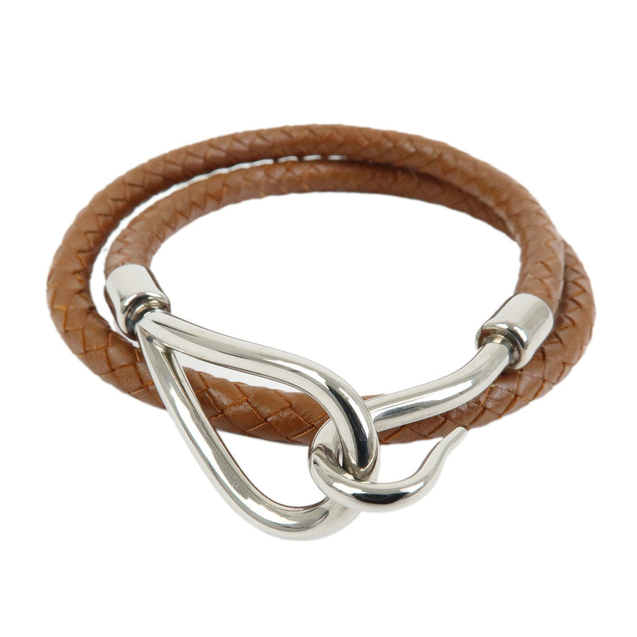 Hermes Jumbo Hook Double Tour Leather And Metal Brown Bijoux