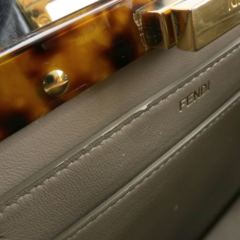 Fendi Peekaboo Iseeu Leather Gray Bag
