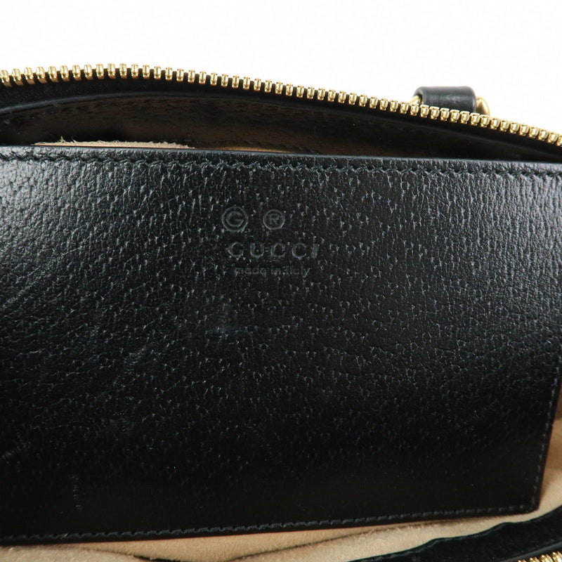 Gucci Ophidia Top Handle Leather Black Bag
