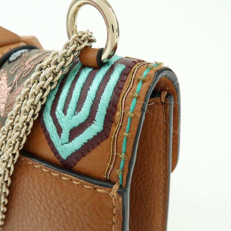Valentino Garavani Glam Lock Leather Brown Bag