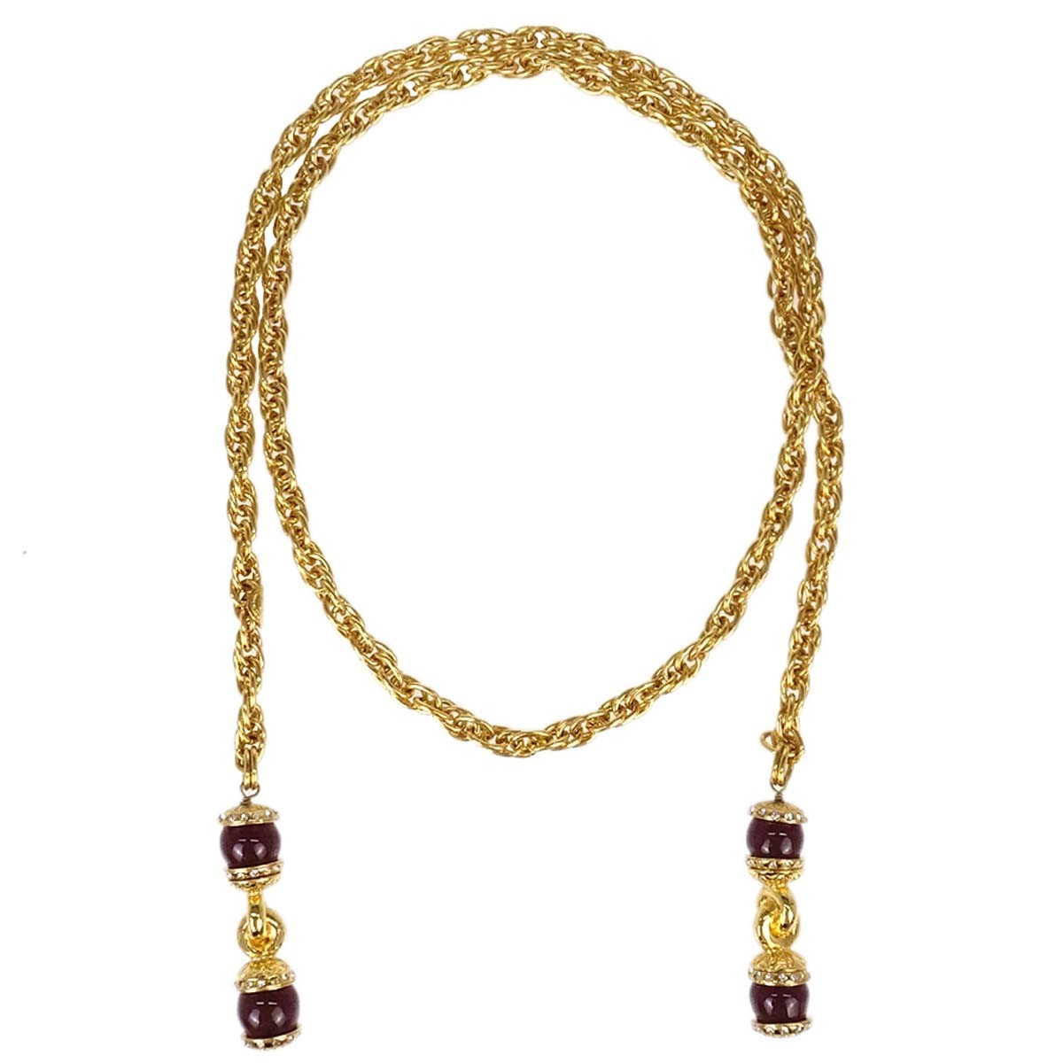 Chanel Vintage Cc Pendant Drop Metal With Gripoix Multicolour Gold_plated Bijoux