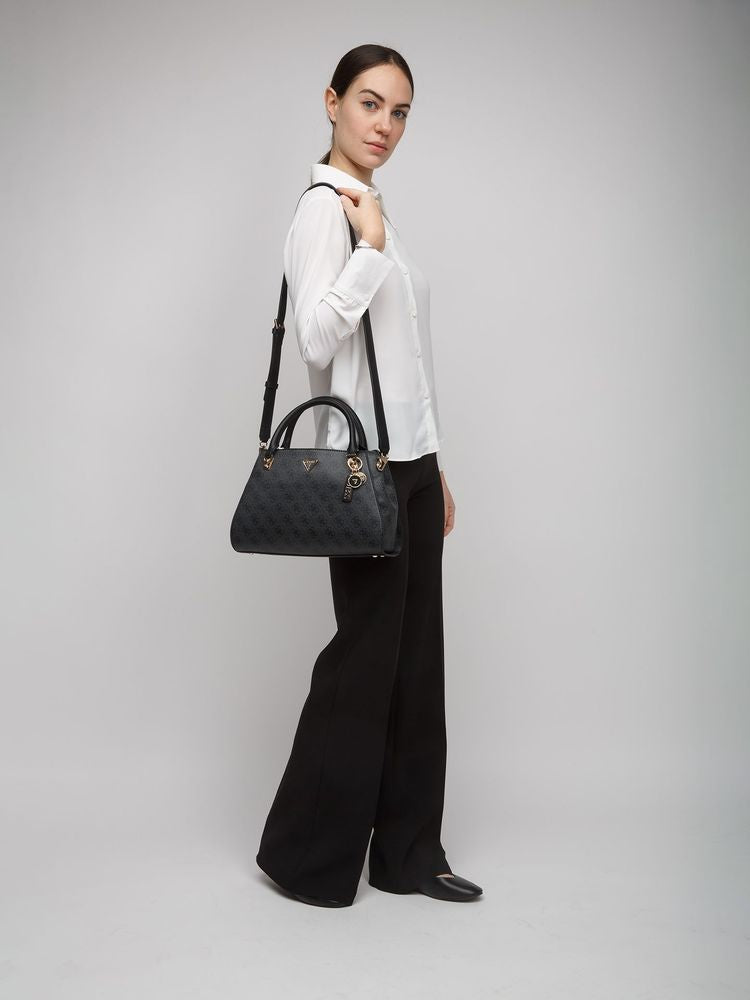 Guess Top Handle Bag — Black Polyurethane