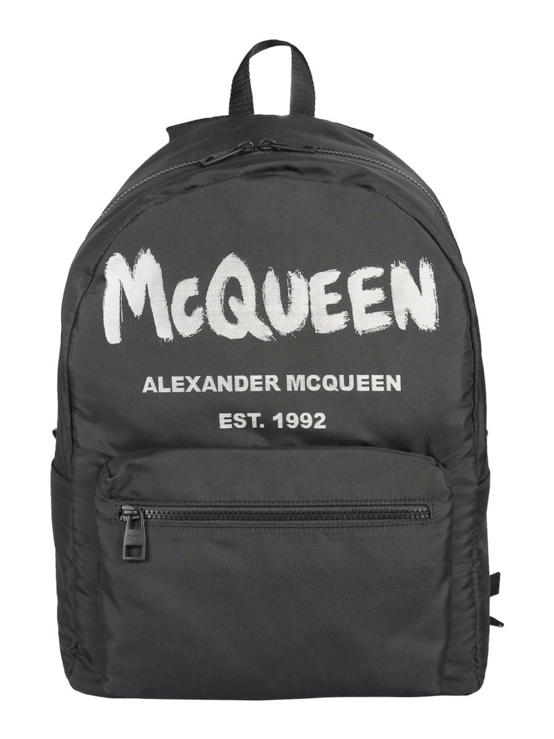Alexander Mcqueen Metropolitan Backpack — Black Polyester