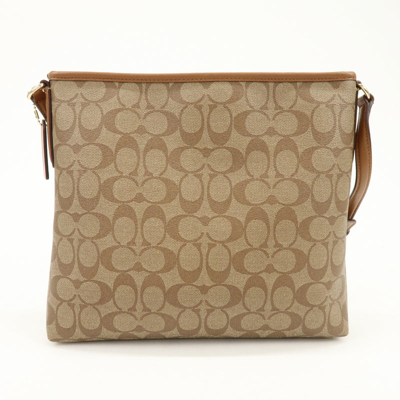 Coach Shoulder Canvas Brown Bag