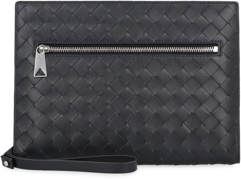 Bottega Veneta Clutch — Black Calfskin