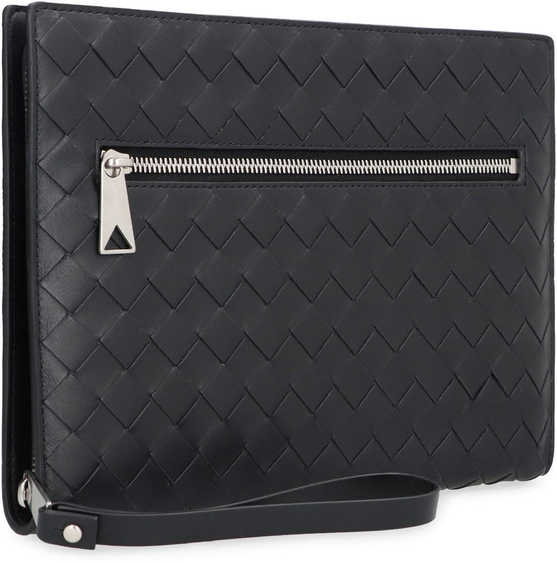 Bottega Veneta Clutch — Black Calfskin