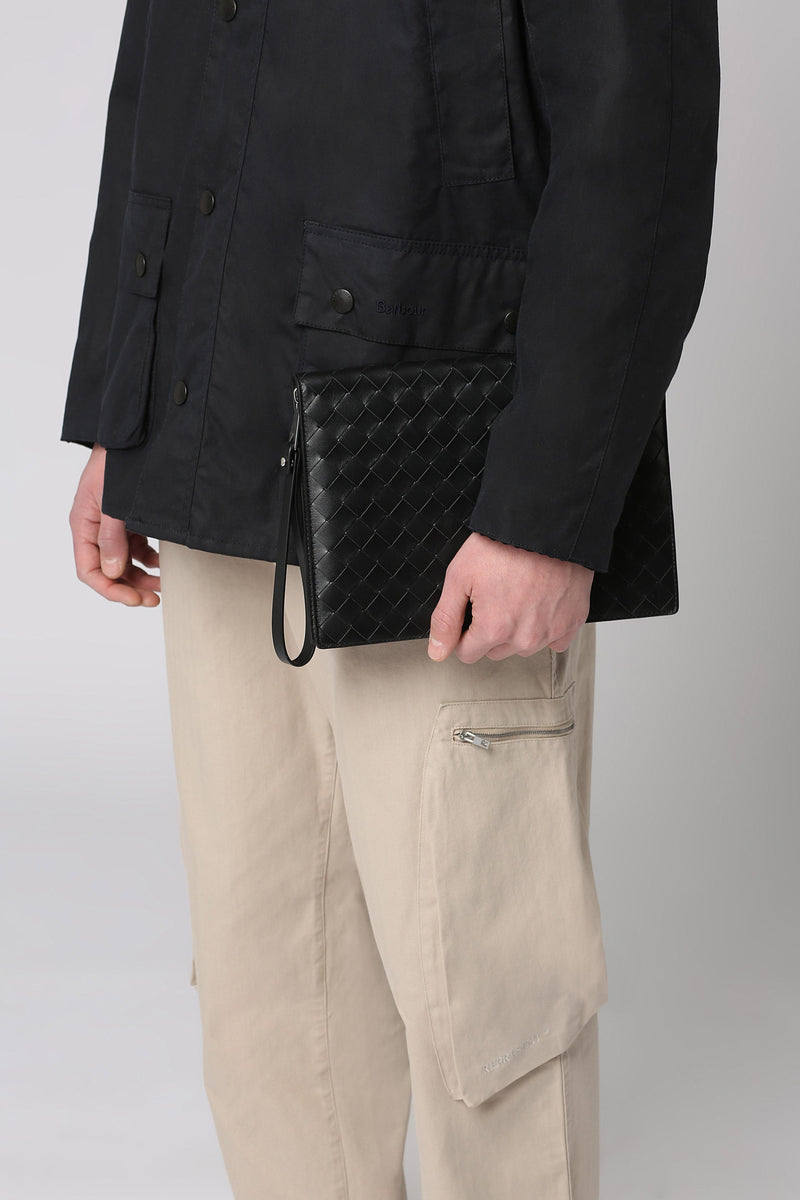 Bottega Veneta Clutch — Black Calfskin