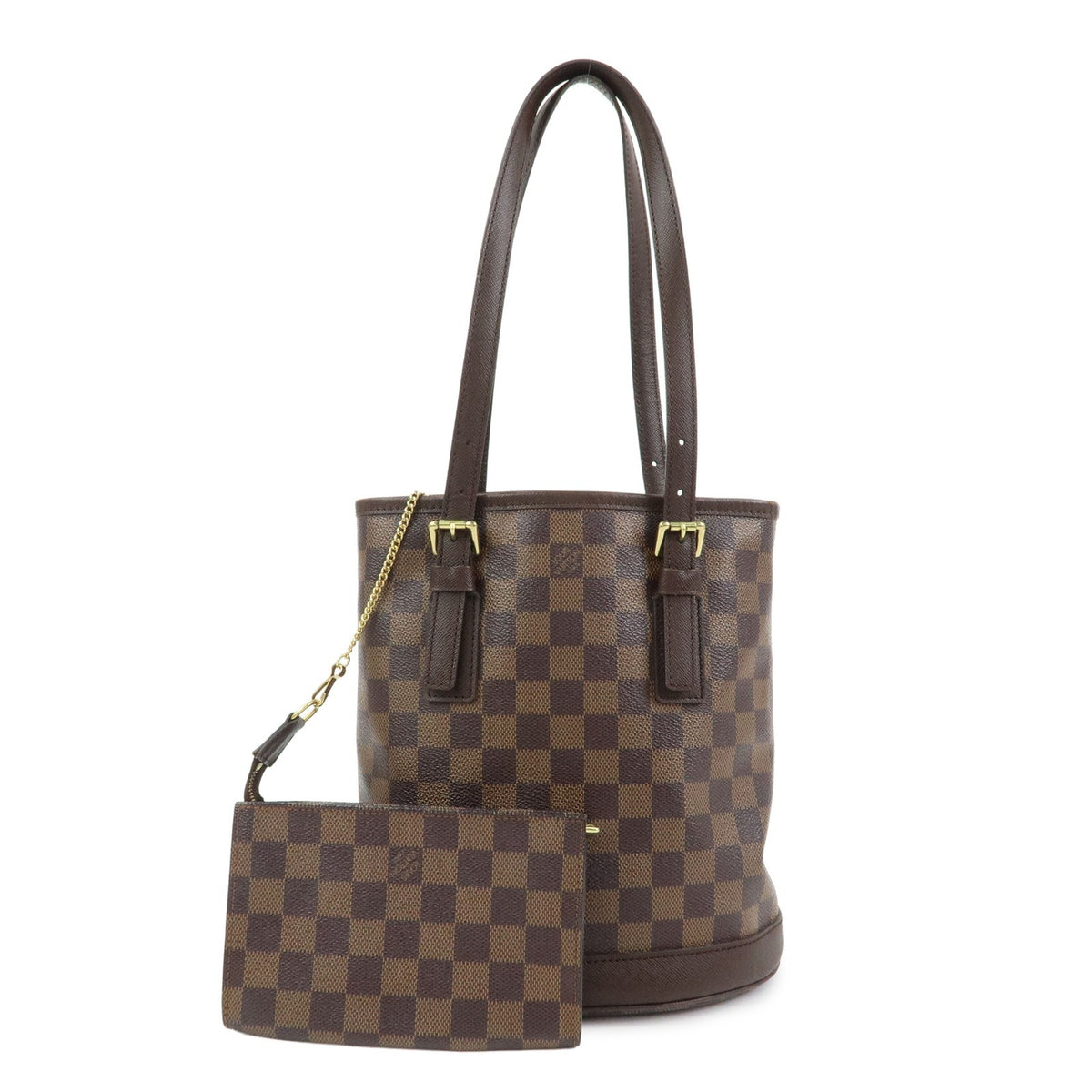 Louis Vuitton Marais Bucket Damier Brown Canvas Bag
