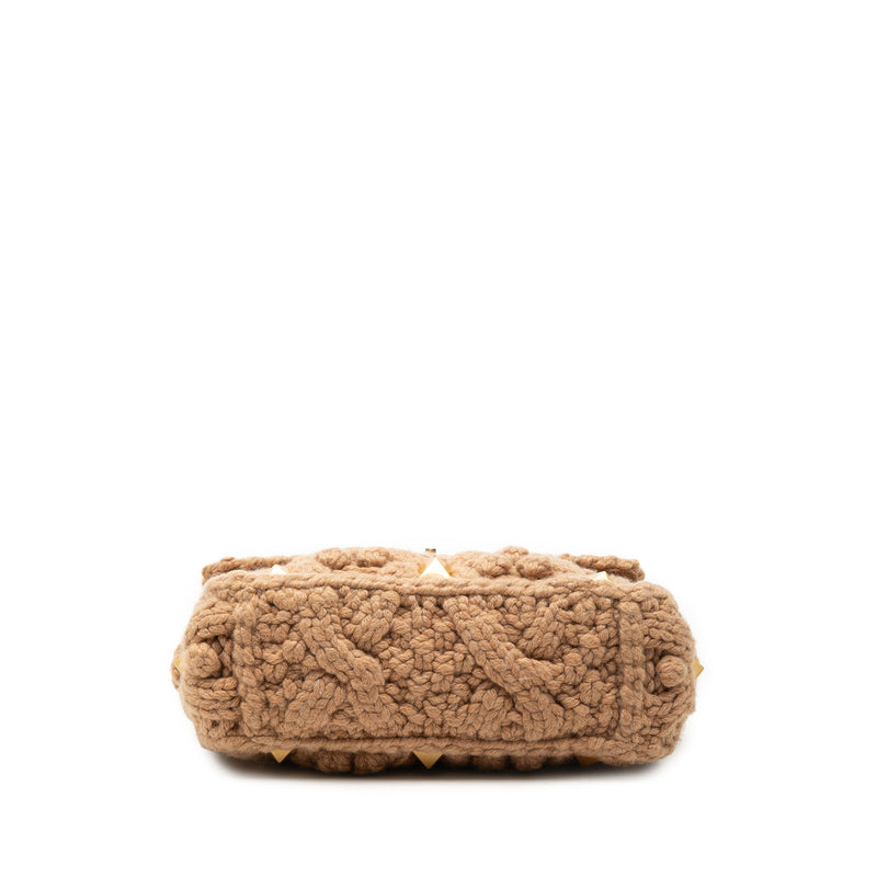 Medium Knit Roman Stud Satchel - Image 3