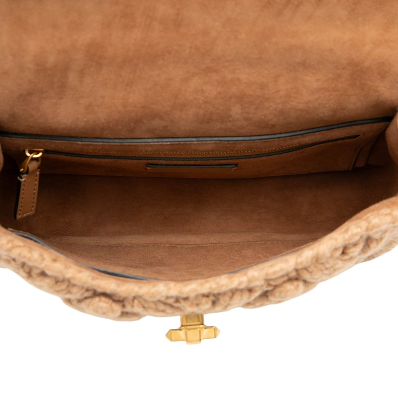 Medium Knit Roman Stud Satchel - Image 4
