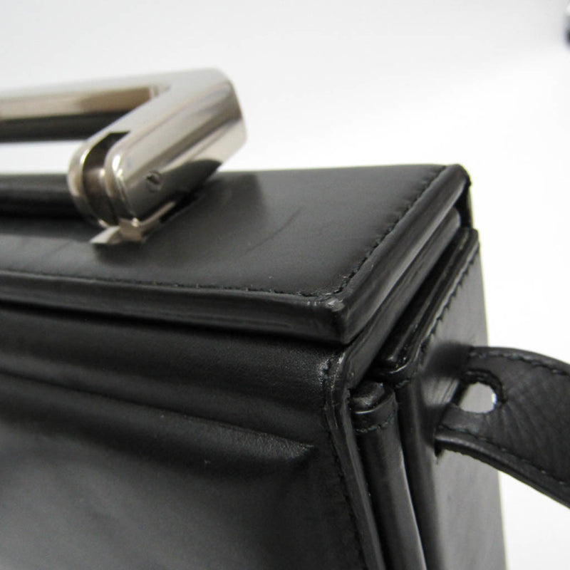 Bottega Veneta Trunk Top Handle Messenger Padded Leather Black