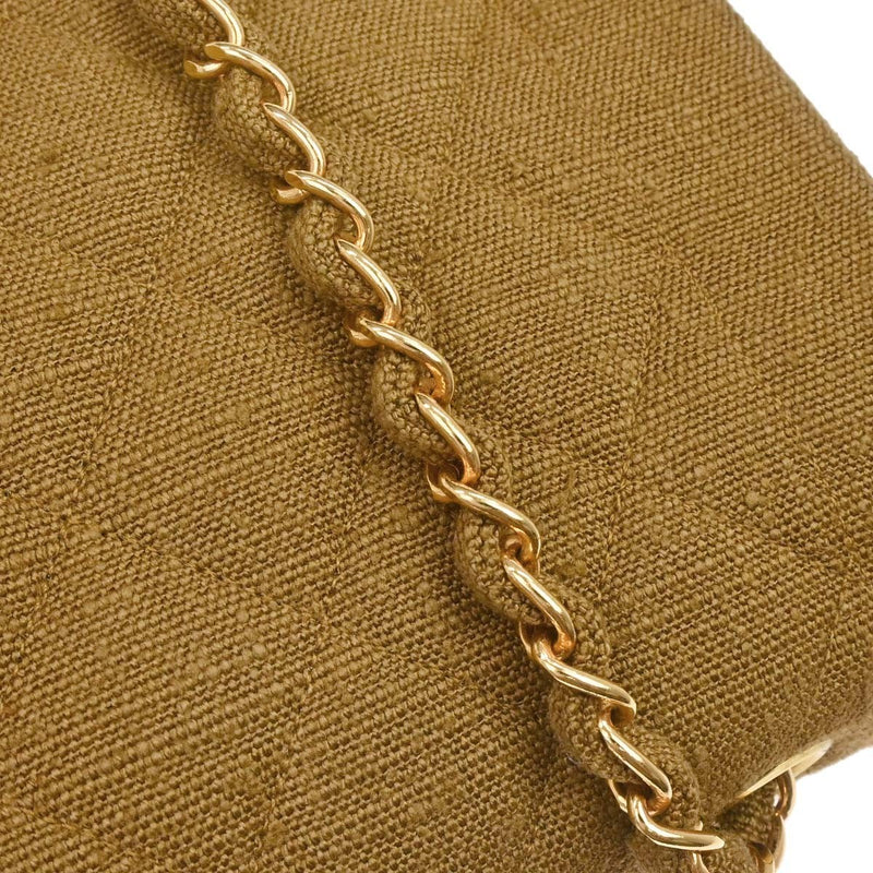 Chanel Vintage Diana Flap Quilted Canvas Brown Bag