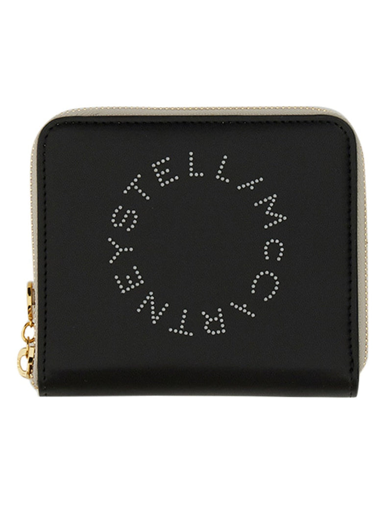 Stella Mccartney Zipped Wallet — Black Polyurethane