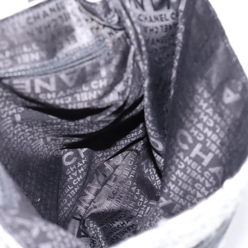Chanel Camellia Messenger Tweed Gray Canvas
