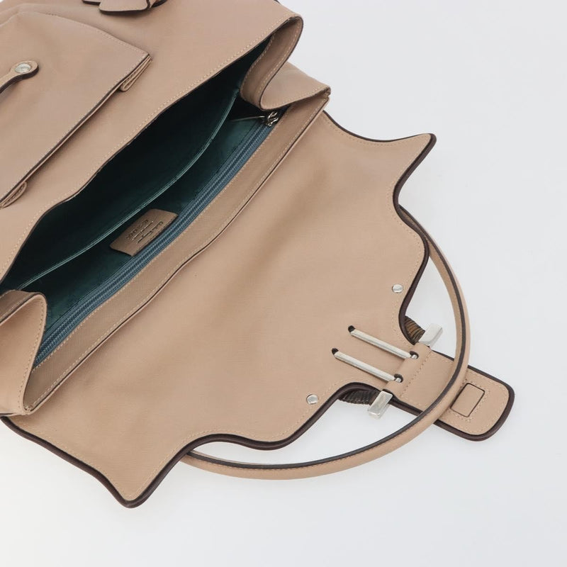 Salvatore Ferragamo Gancini Leather Beige Bag