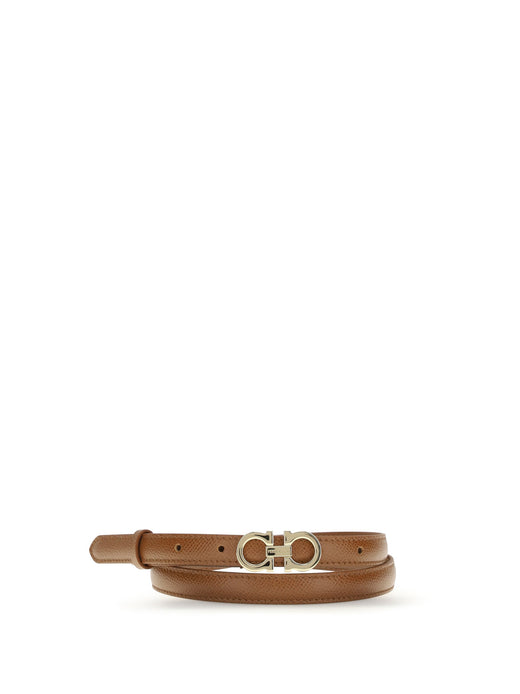 Ferragamo Gancini Belt — Brown Calf Leather