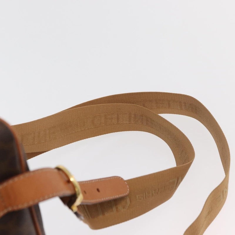 Celine Backpack Leather Brown Canvas