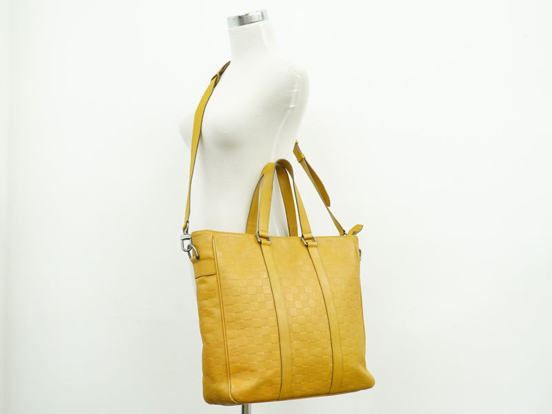 Louis Vuitton Tadao Damier Infini Leather Yellow Bag