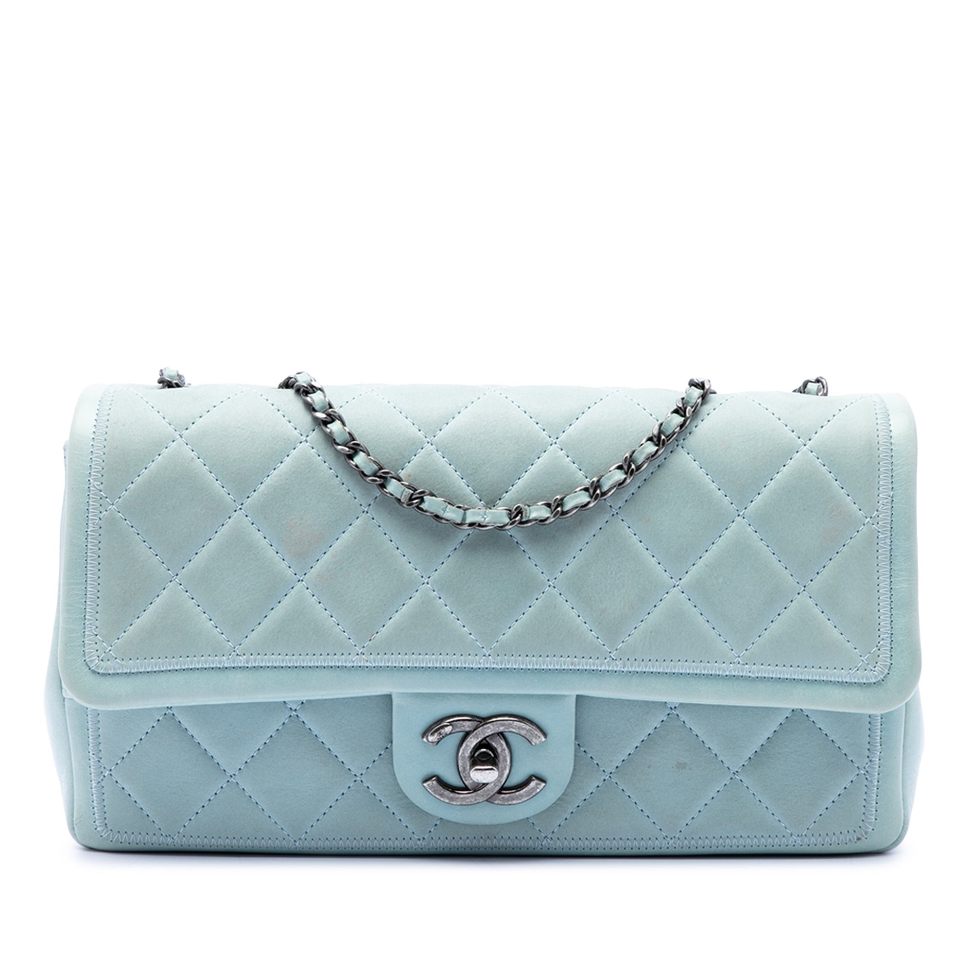 CC Quilted Calfskin Single Flap - Image 1