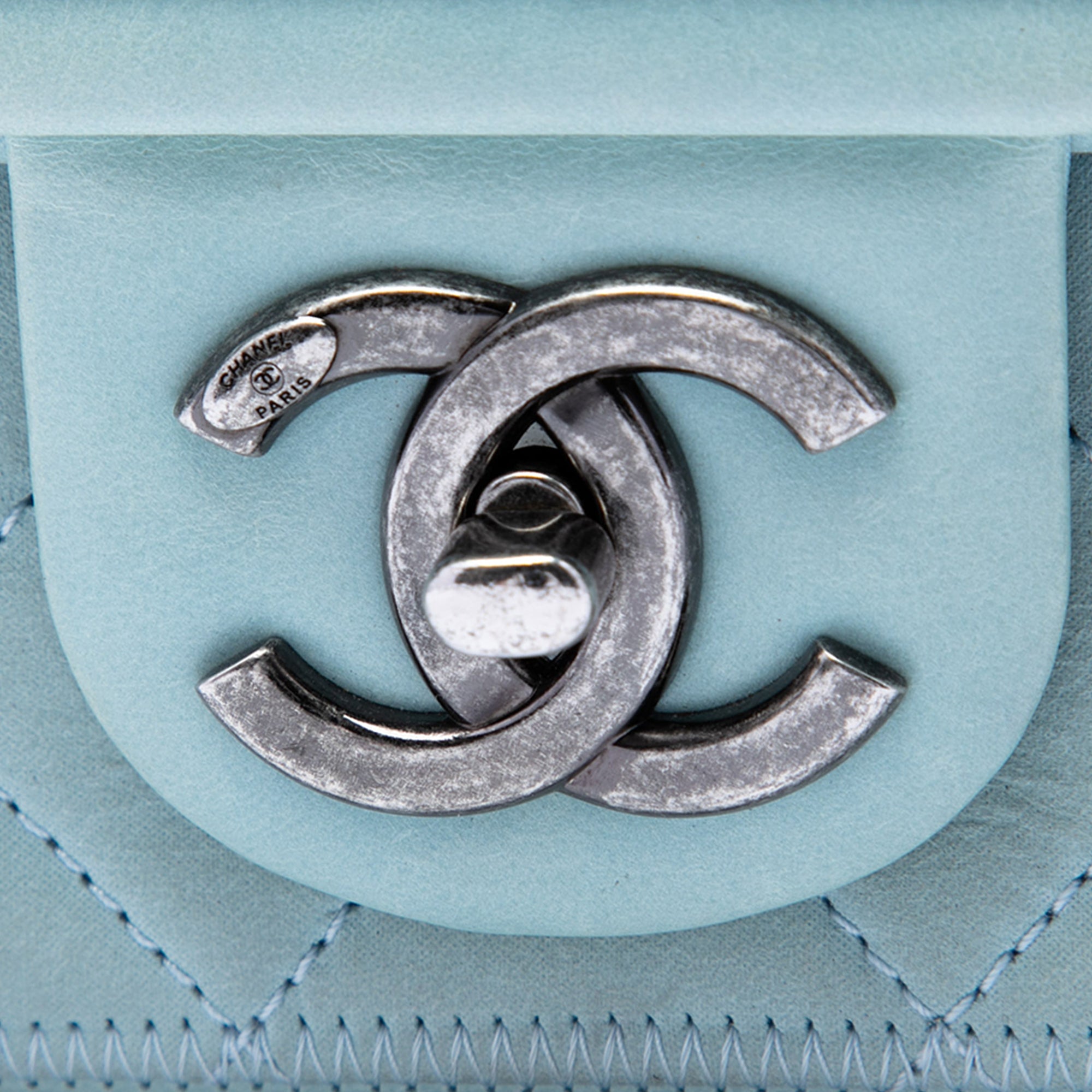 CC Quilted Calfskin Single Flap - Image 5