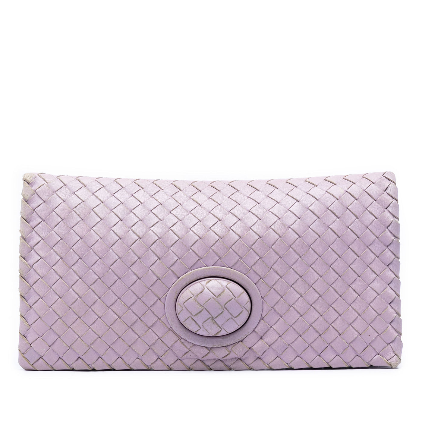 Nappa Intrecciato Turn Lock Clutch - Image 1