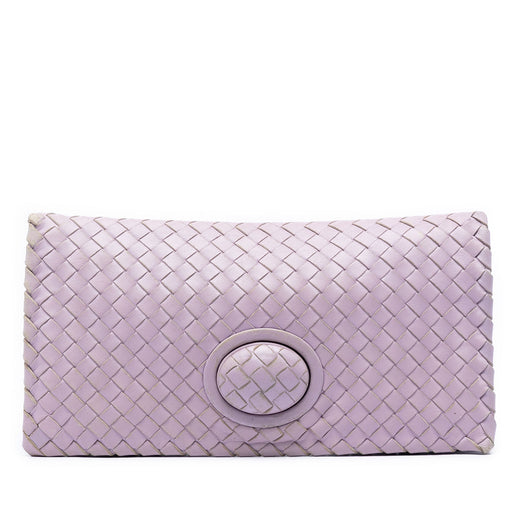 Nappa Intrecciato Turn Lock Clutch - Image 1