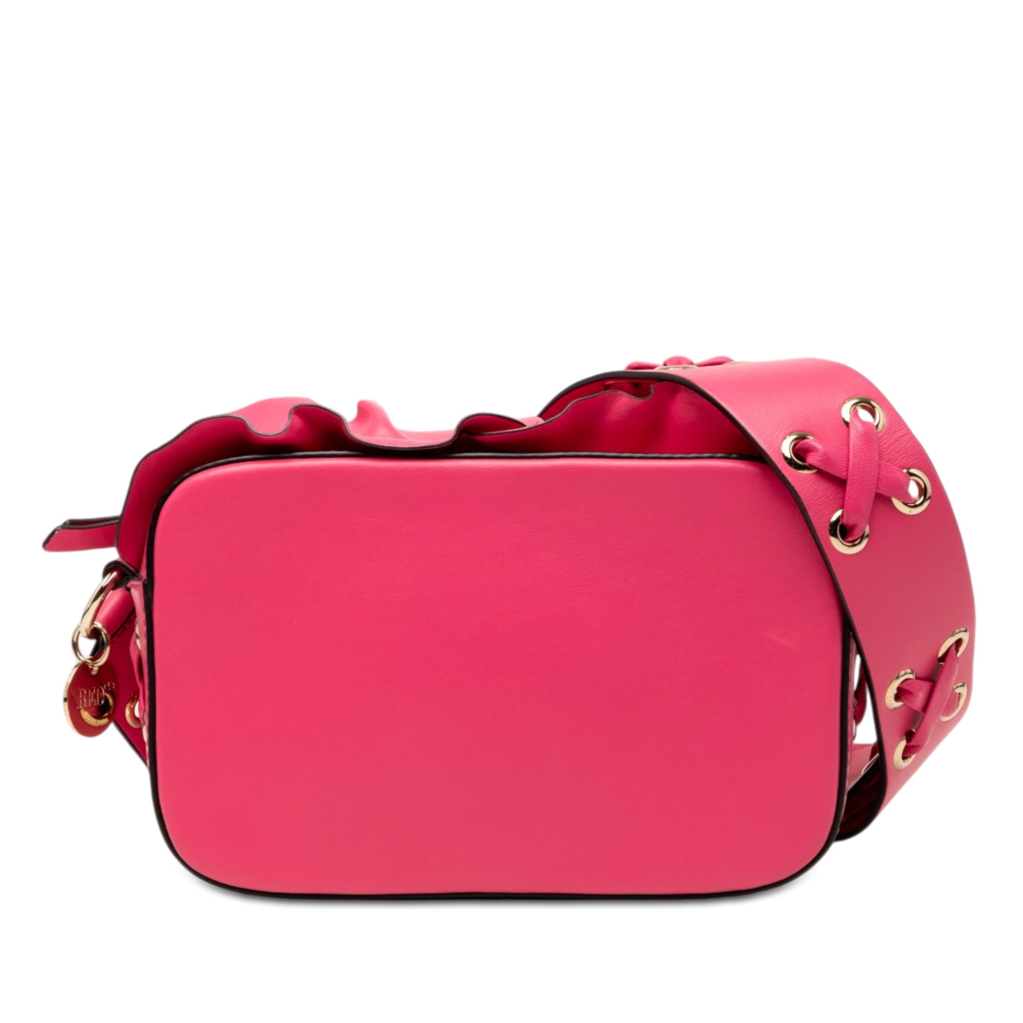 Leather Ruffle Trim Crossbody - Image 1