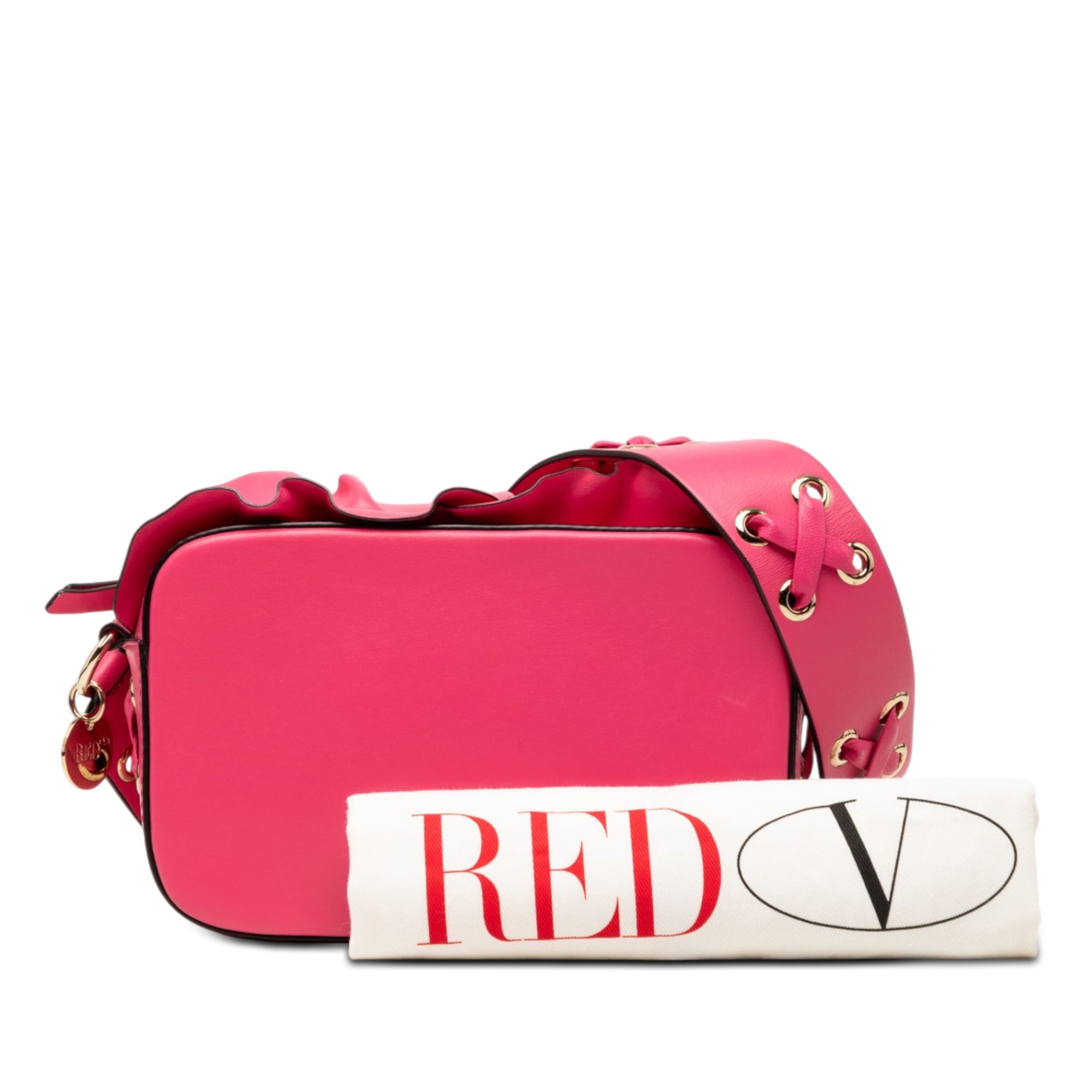 Leather Ruffle Trim Crossbody - Image 7