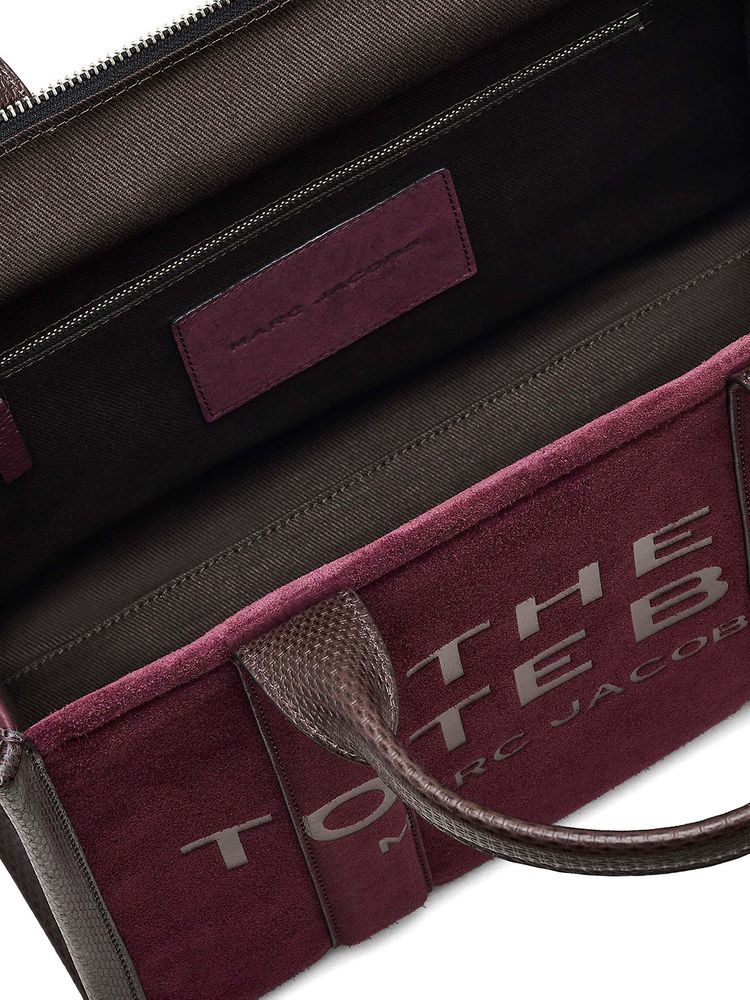 Marc Jacobs Suede Leather Tote Bag — Purple