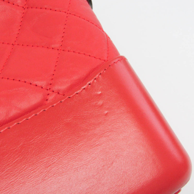 Chanel Gabrielle Hobo Quilted Aged Calfskin Red Leather