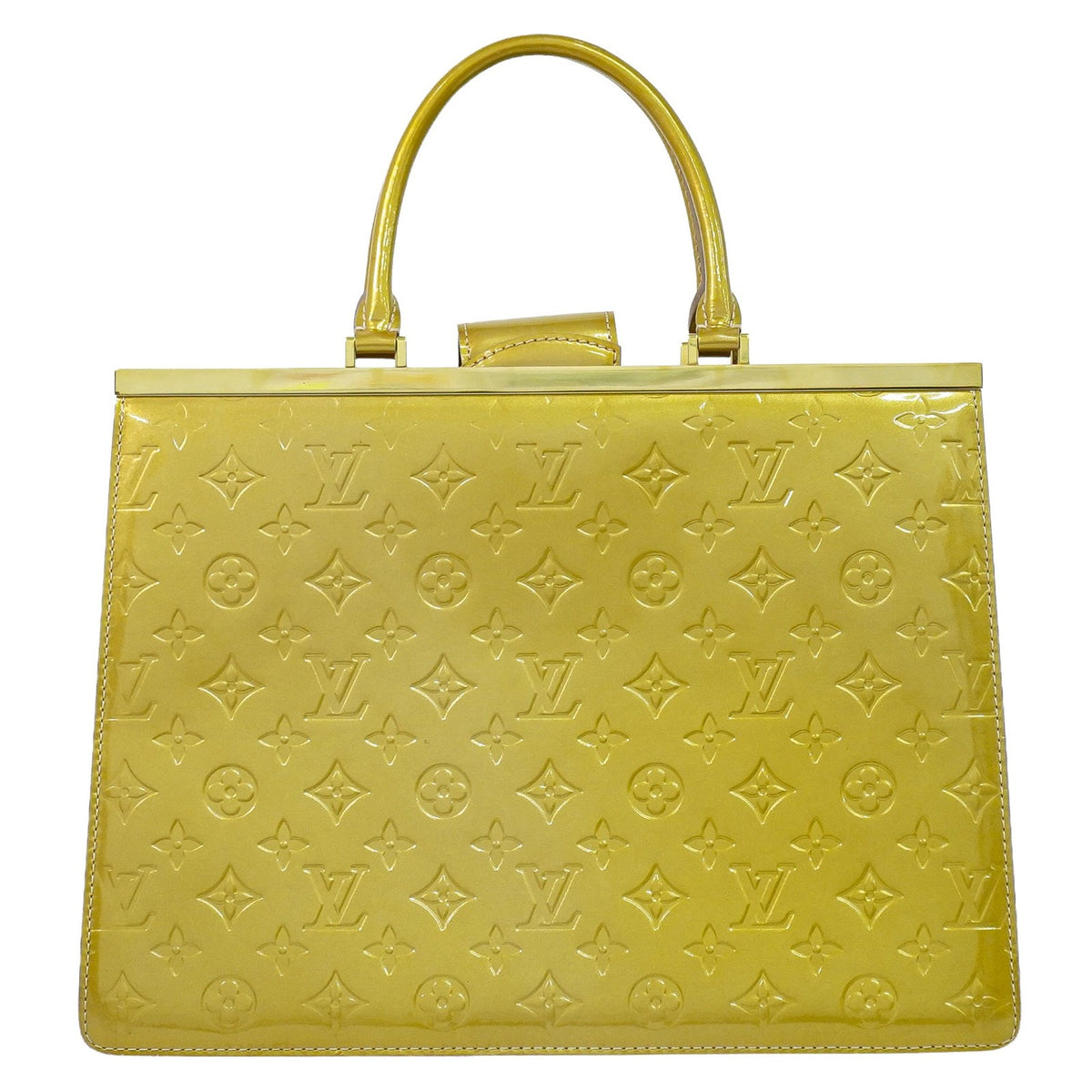 Louis Vuitton Deesse Monogram Vernis Beige Leather Bag