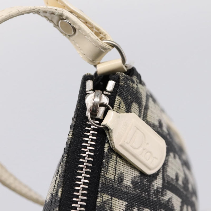 Christian Dior Vintage Saddle Diorissimo Canvas Gray Bag