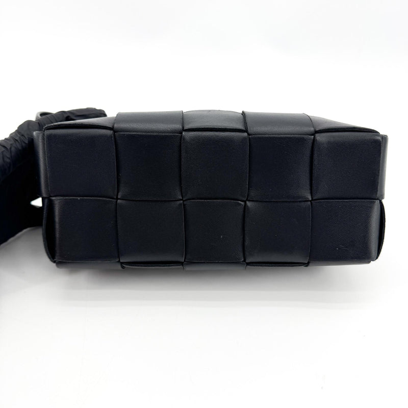 Bottega Veneta Brick Cassette Maxi Intrecciato Leather Black Bag