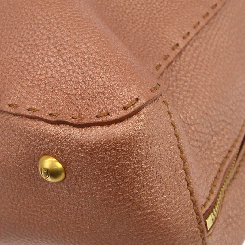 Fendi Selleria Handle Leather Pink Bag