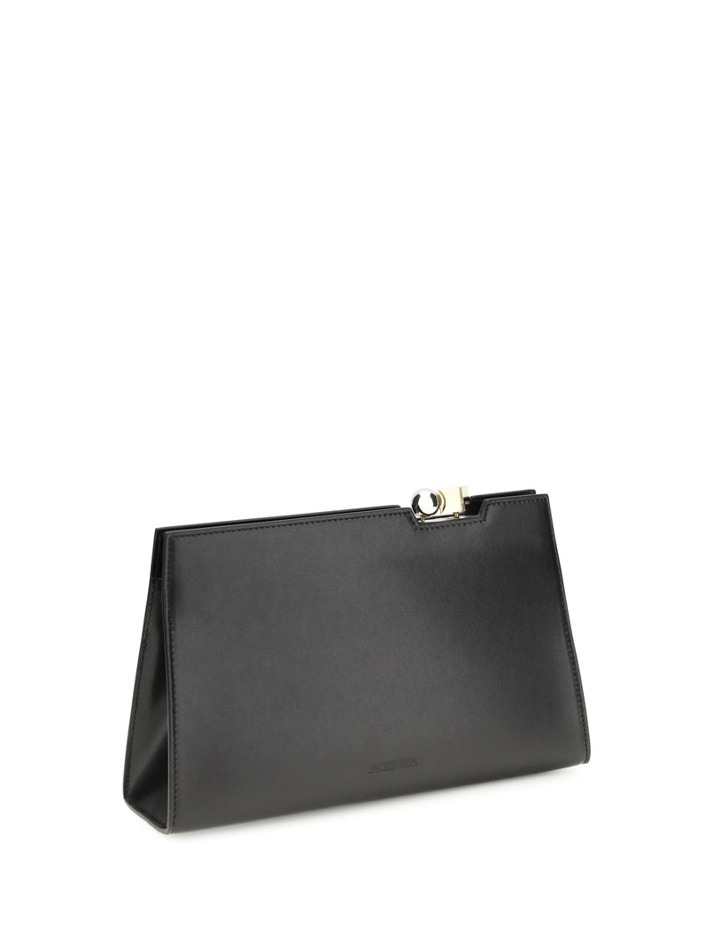 Jacquemus Shoulder Bag — Black Calf Leather Bos Taurus