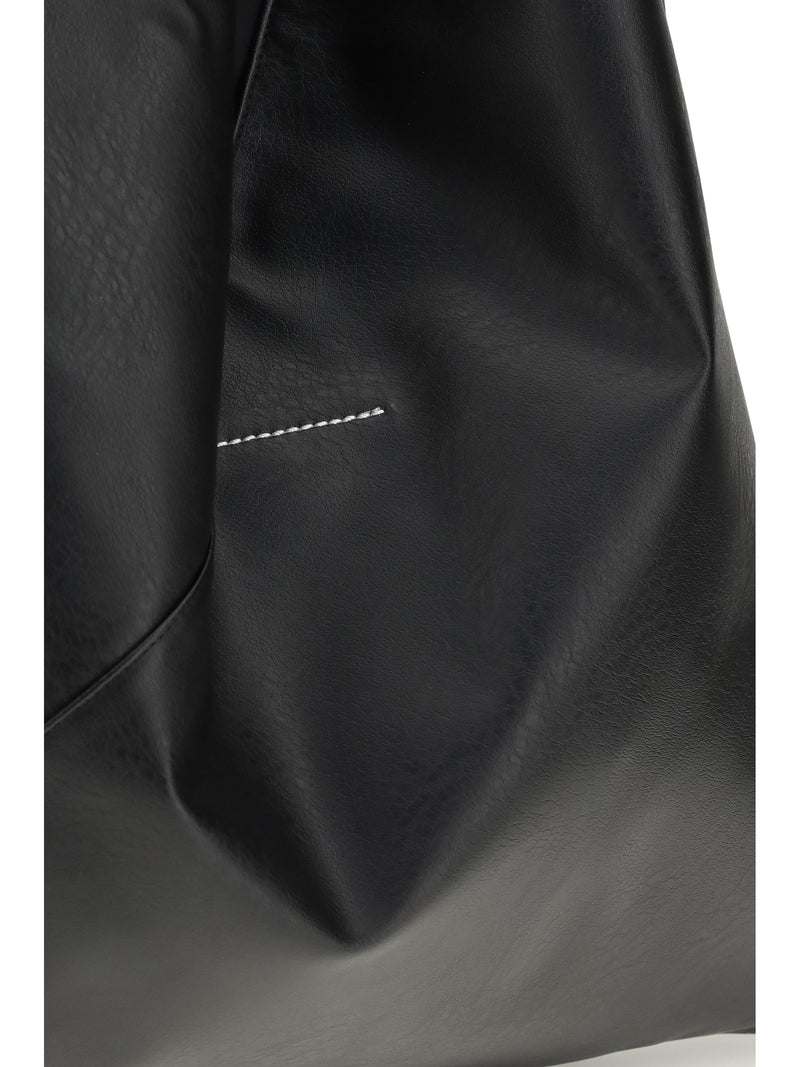Mm6 Maison Margiela Japanese Shoulder Bag — Black Polyethylene; Polyurethane Hand