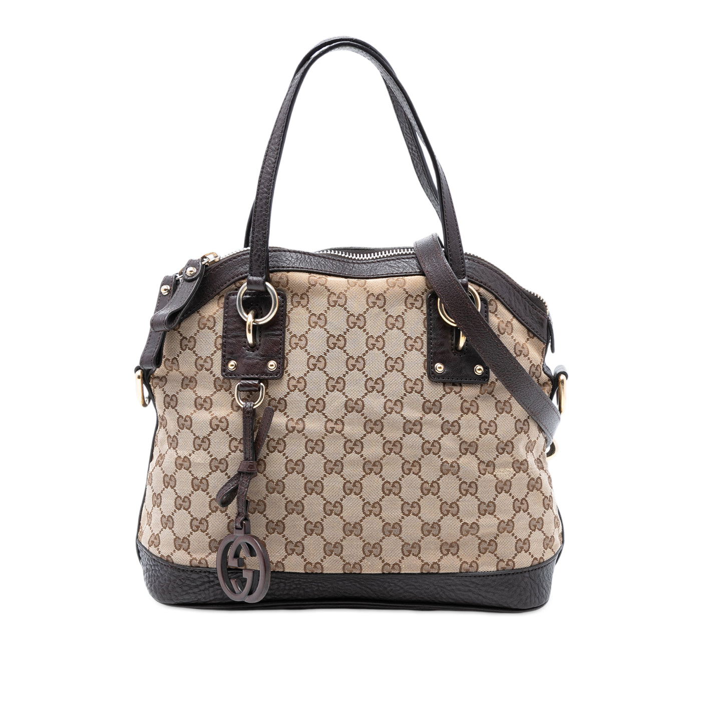 Medium GG Canvas Charm Dome Satchel - Image 1